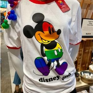 DisneyParks Disneyland Mickey Pride Rainbow Tee L